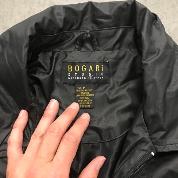 MD Shiny Black Bogari Studio Moto Jacket - Picture 6 of 8